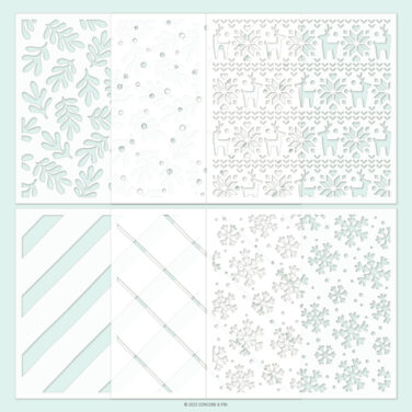Concord & 9th -Merry Mix Stencil Pack (6 qty; 6 x 6)