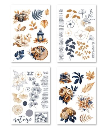 Florilèges Design - Collezione GINKGO - 4 Planches Stickers