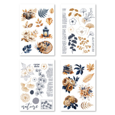Florilèges Design - Collezione GINKGO - 4 Planches Stickers