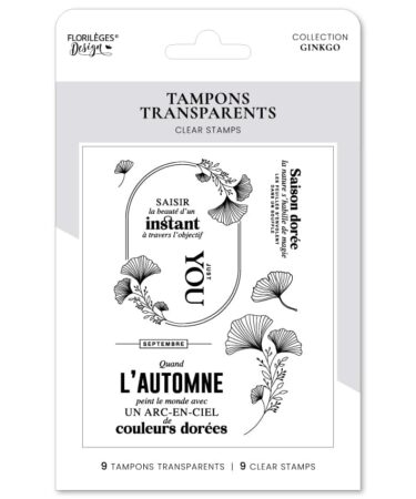 Florilèges Design - Collezione GINKGO - Timbro in silicone -  AUTOMNE DORÉ