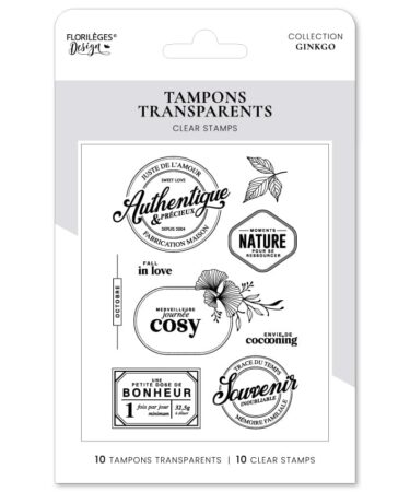 Florilèges Design - Collezione GINKGO  - Timbro in silicone - PETITE DOSE DE BONHEUR