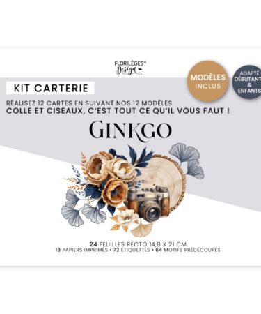 Florilèges Design - Collezione GINKGO - Kit créatif 12 cartes