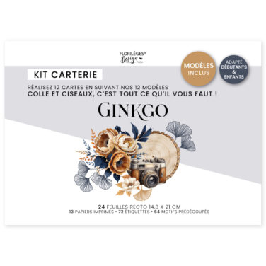 Florilèges Design - Collezione GINKGO - Kit créatif 12 cartes