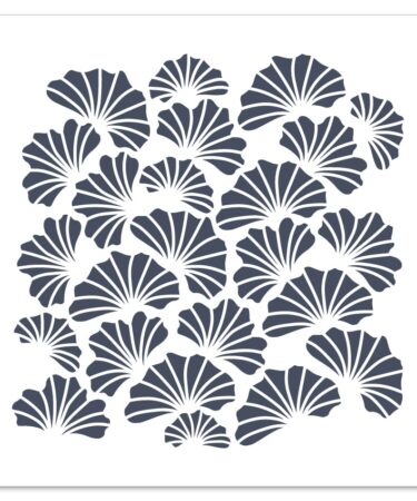 Florilèges Design - Collezione GINKGO -  Pochoir 15 x 15 cm FOND GINKGO