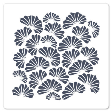 Florilèges Design - Collezione GINKGO -  Pochoir 15 x 15 cm FOND GINKGO