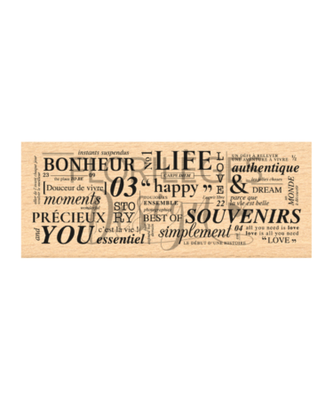 Florilèges Design - Collezione GINKGO - Timbro in legno - BEST OF SOUVENIRS