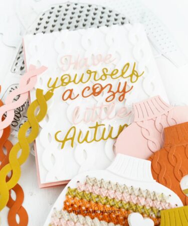 Alternative view of THE STAMP MARKET - CABLE KNIT DIE