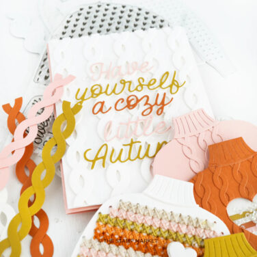 Alternative view of THE STAMP MARKET - CABLE KNIT DIE