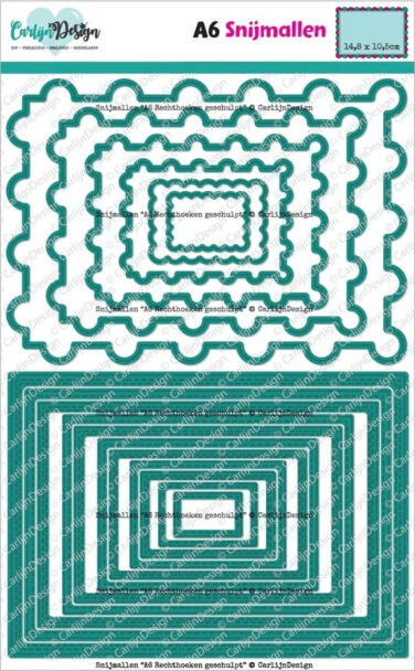 CarlijnDesign Dies A6 Rechthoeken Geschulpt