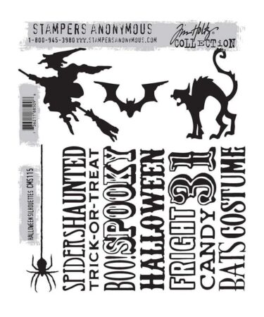 Tim Holtz Cling Stamps 7"X8.5" - Halloween Silhouettes