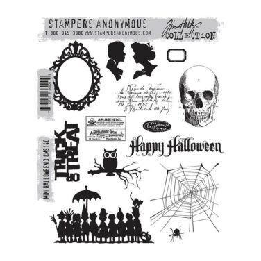 Tim Holtz Cling Stamps 7"X8.5" - Mini Halloween #3