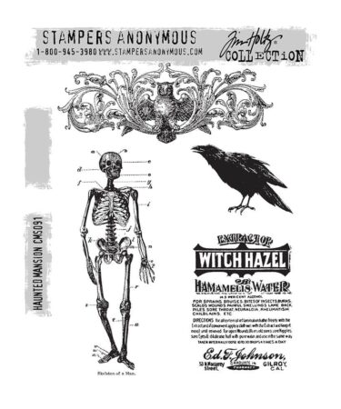 Tim Holtz Cling Stamps 7"X8.5" - Haunted Mansion