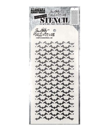 Tim Holtz Layered Stencil 4.125"X8.5" - Batground