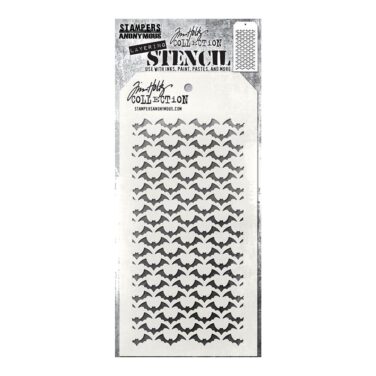 Tim Holtz Layered Stencil 4.125"X8.5" - Batground