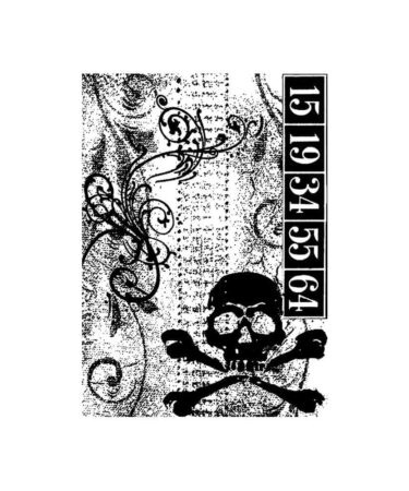 Tim Holtz Cling Stamp -Skull