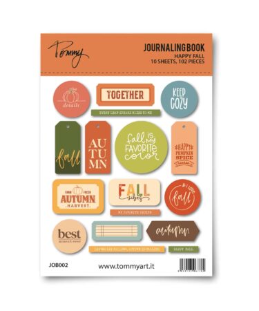 TOMMY ART - Journaling BOOK Happy Fall – 10 pagine 15×21 cm – 102 decori
