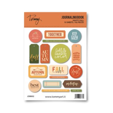 TOMMY ART - Journaling BOOK Happy Fall – 10 pagine 15×21 cm – 102 decori
