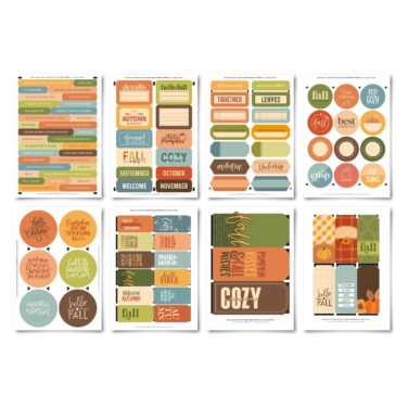 Alternative view of TOMMY ART - Journaling BOOK Happy Fall – 10 pagine 15×21 cm – 102 decori