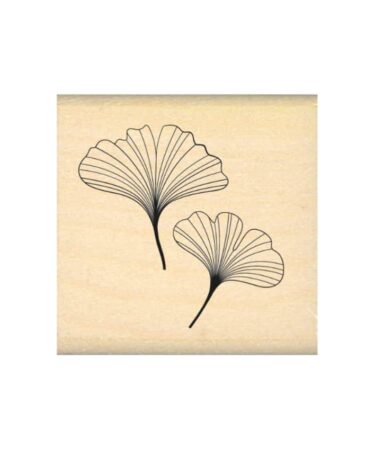 Florilèges Design - Collezione Ginkgo - timbro in legno - DEUX GINKGO