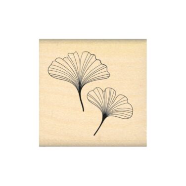 Florilèges Design - Collezione Ginkgo - timbro in legno - DEUX GINKGO