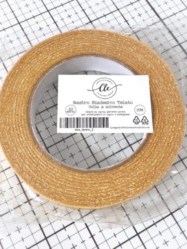 IL NEGOZIO DELLA MAMMA DI CLE- LE ATTREZZATURE DELLA CLE - BIADESIVO TELATO FORTE 2 CM DI LARGHEZZA 20 METRI
