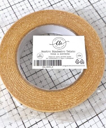 IL NEGOZIO DELLA MAMMA DI CLE- LE ATTREZZATURE DELLA CLE - BIADESIVO TELATO FORTE 2 CM DI LARGHEZZA 20 METRI