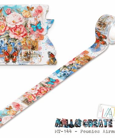 AALL & CREATE  - Washi Tape - Peonies Airmail  #MT-144