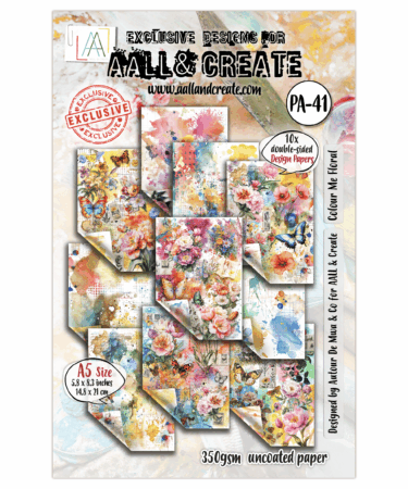 AALL & CREATE   - A5 Design Paper - Colour Me Floral #PA-41