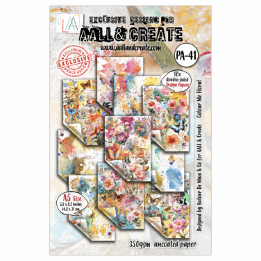 AALL & CREATE   - A5 Design Paper - Colour Me Floral #PA-41