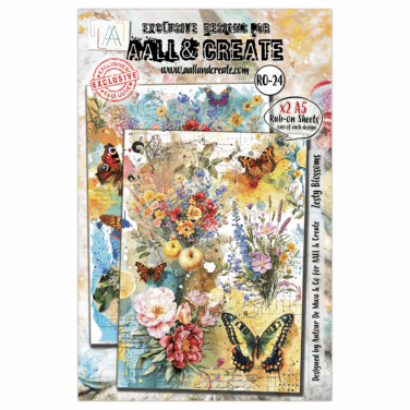 AALL & CREATE - #RO-24 - A5 Rub-Ons - Zesty Blossoms
