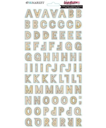 49 AND MARKET -Paper Trail Alphabet Cardstock Sticker