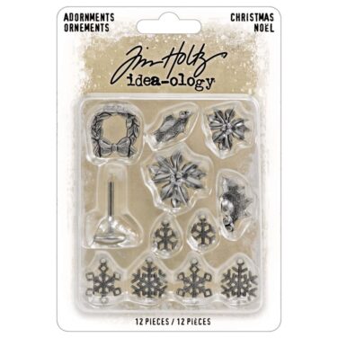 Tim Holtz Idea-Ology Metal Adorments -Christmas