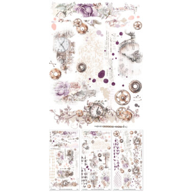 Alternative view of 49 and Market- Collezione Echoes of Time - 6x12 Rub-on Transfer Set