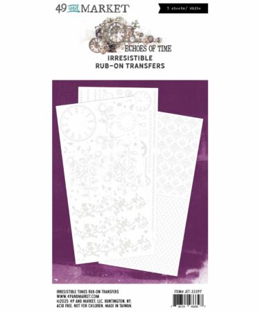49 and Market- Collezione Echoes of Time - Irresistible Times 6x12 Rub-on Transfer Set