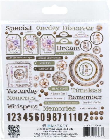 Alternative view of 49 and Market- Collezione Echoes of Time -  Chipboard Bits