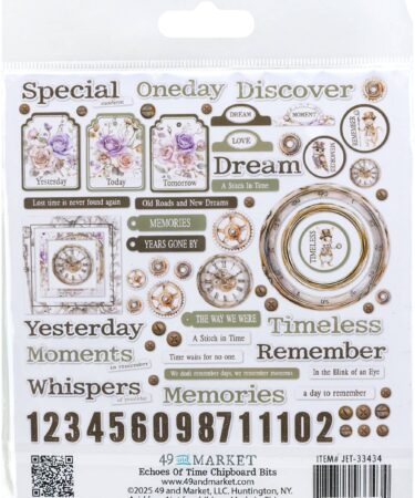 Alternative view of 49 and Market- Collezione Echoes of Time -  Chipboard Bits