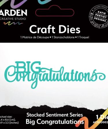 ARDEN CREATIVE STUDIO - Collezione Laurel Grove - Stacked Sentiment Series Craft Die Big Congratulations