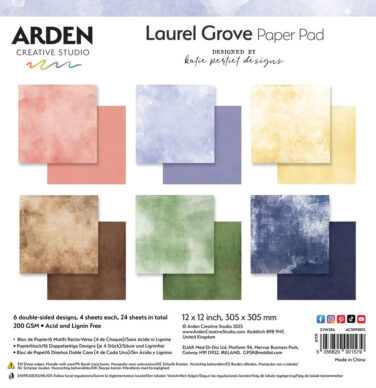 ARDEN CREATIVE STUDIO - Collezione Laurel Grove  Solids 12x12 Inch Paper Pad