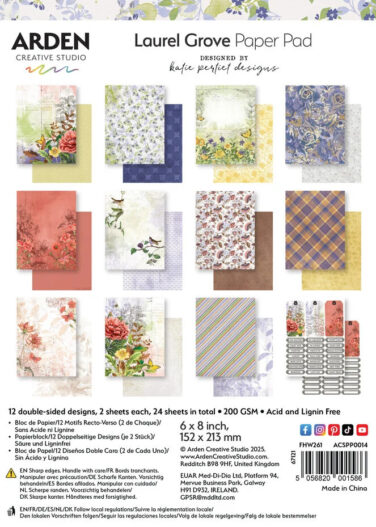 ARDEN CREATIVE STUDIO - Collezione Laurel Grove  6x8 Inch Paper Pad