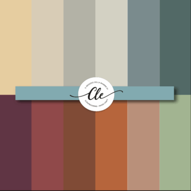 IL NEGOZIO DELLA MAMMA DI CLE- LE CARTE DELLA CLE- PALETTE TINTA UNITA AUTUNNO  - SU ORDINAZIONE