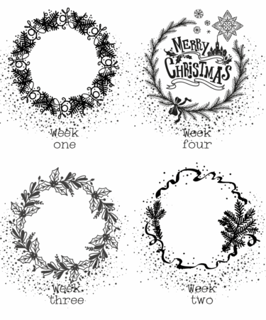 CALENDARIO DELL'AVVENTO 2025 - 4 DIVISORI IN ACETATO STAMPATI