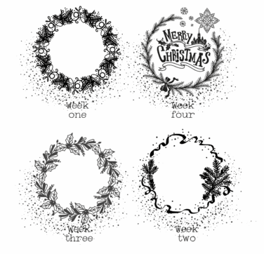 CALENDARIO DELL'AVVENTO 2025 - 4 DIVISORI IN ACETATO STAMPATI