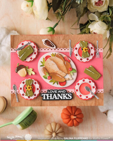 Alternative view of WAFFLE FLOWER - Table Add-on Turkey Die