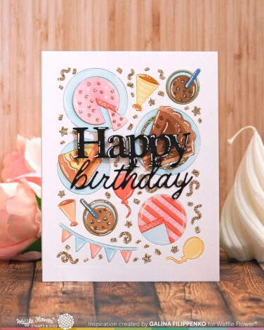 Alternative view of WAFFLE FLOWER - Cake Time Stencil