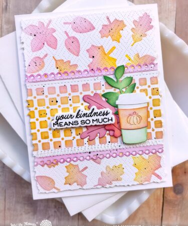 Alternative view of WAFFLE FLOWER - Table Runner Pattern Stencil