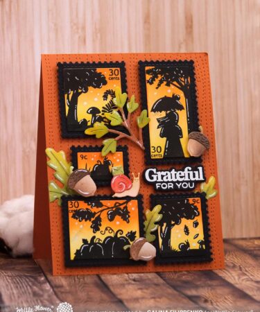 Alternative view of WAFFLE FLOWER - Postage Collage Autumn Sunset Stamp Set