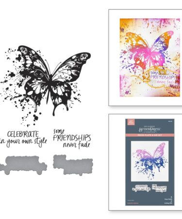SPELLBINDERS - Collezione Beautifully Imperfect - Butterfly Splatter BetterPress Plate & Die Set