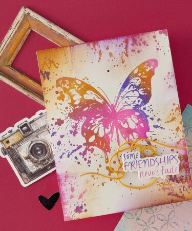 Alternative view of SPELLBINDERS - Collezione Beautifully Imperfect - Butterfly Splatter BetterPress Plate & Die Set
