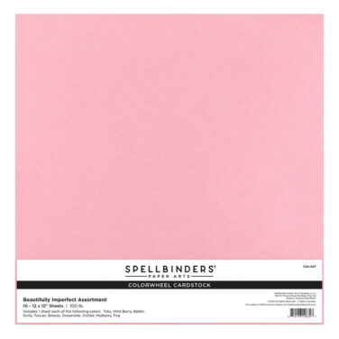 SPELLBINDERS - Collezione Beautifully Imperfect - Beautifully Imperfect ColorWheel Cardstock 12 x 12" - 10 FOGLI ASSORTITI
