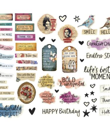 SPELLBINDERS - Collezione Beautifully Imperfect - Beautifully Imperfect Die Cut Sentiments